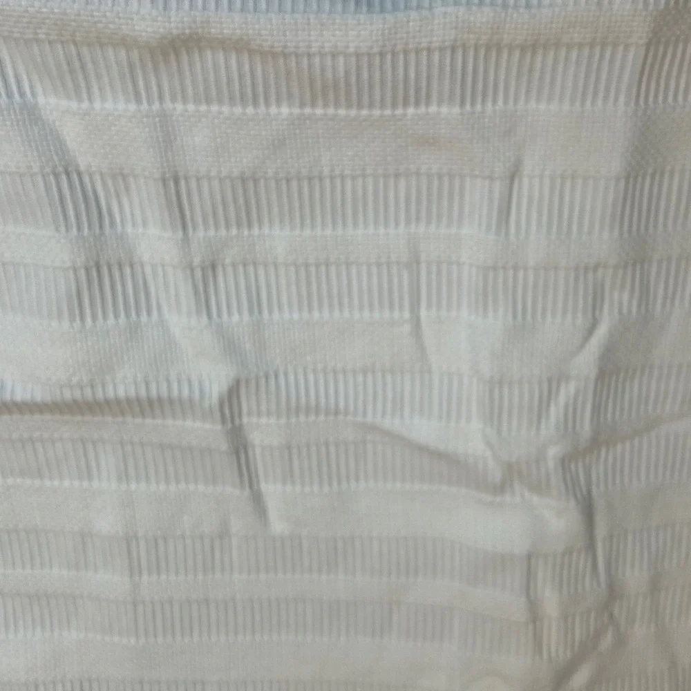 West Elm White Textured Ribbed Cotton King Sham and Euro Sham Set 2pc